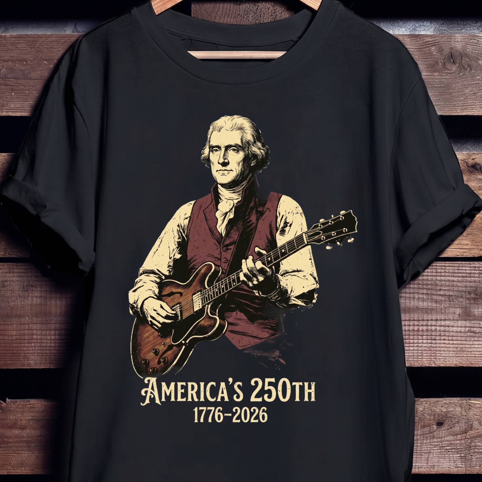 Thomas Jefferson Playing Guitar America 250 - The Music Frontiers