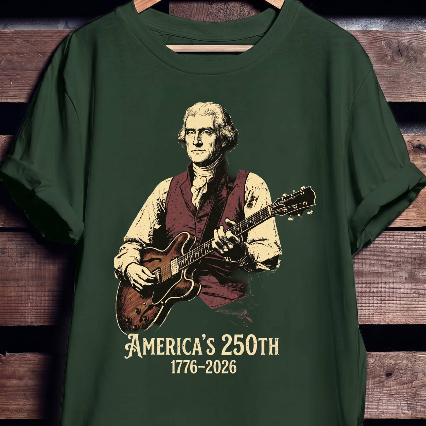 Thomas Jefferson Playing Guitar America 250 - The Music Frontiers