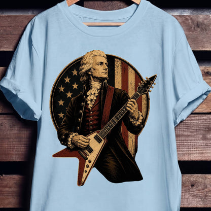 Thomas Jefferson playing V - Shape Electric Guitar - The Music Frontiers
