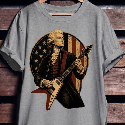 Thomas Jefferson playing V - Shape Electric Guitar - The Music Frontiers