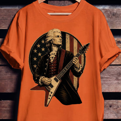 Thomas Jefferson playing V - Shape Electric Guitar - The Music Frontiers