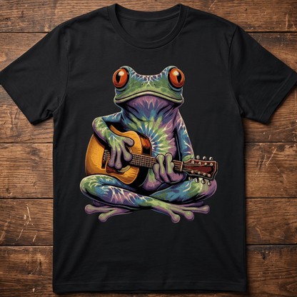 Tie Dye Frog Acoustic Guitarist Tee - The Music Frontiers