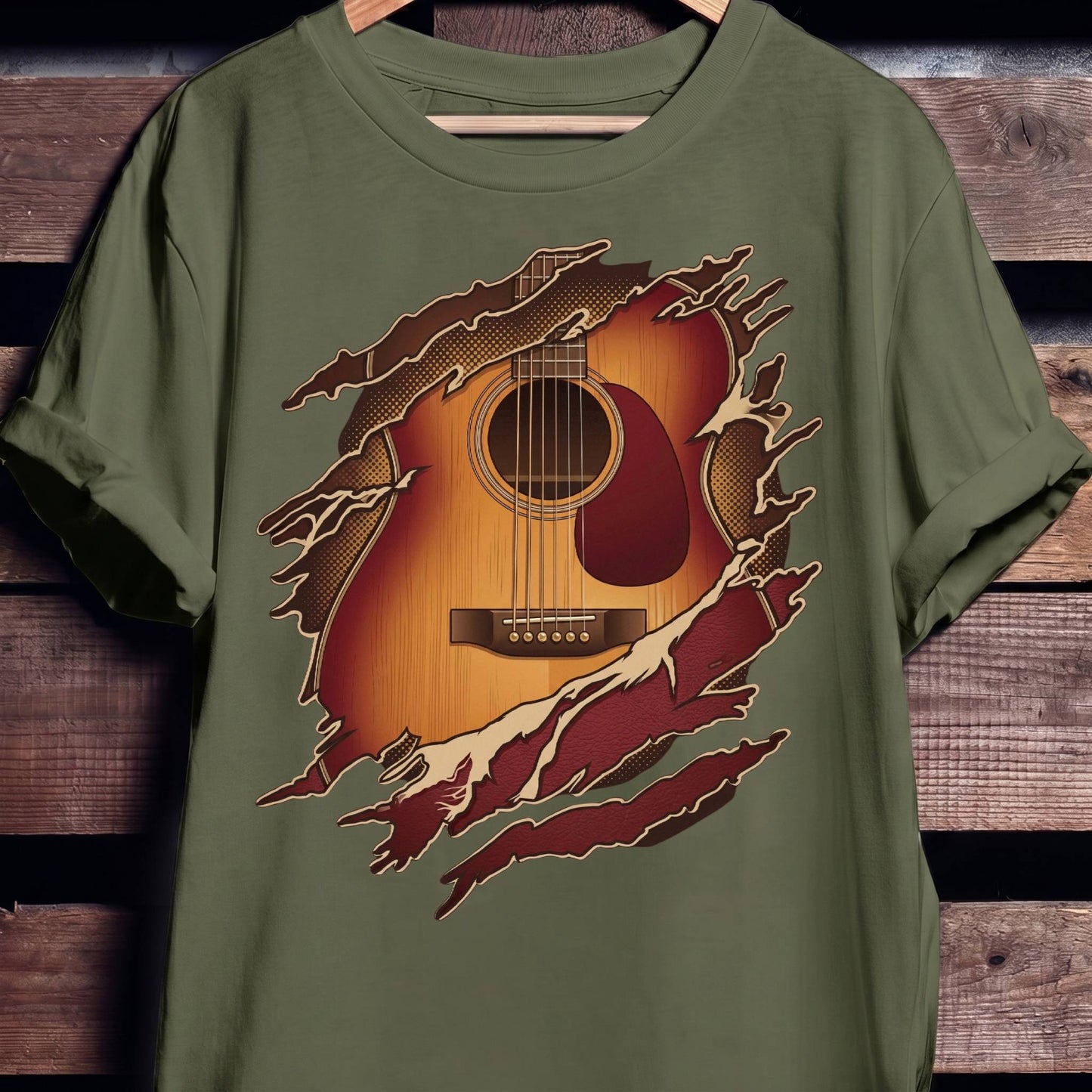 Torn Inside Acoustic Guitarist Tee