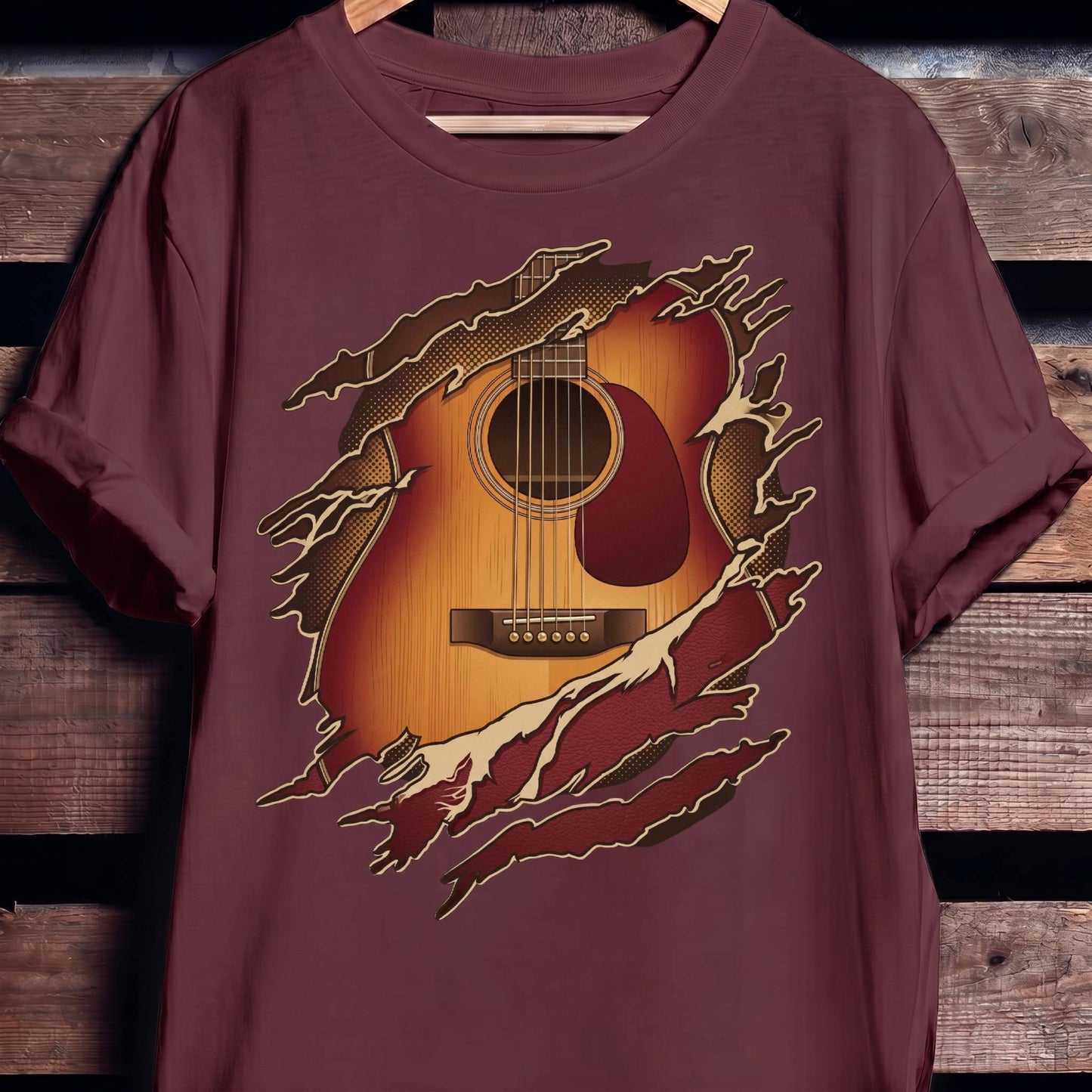 Torn Inside Acoustic Guitarist Tee