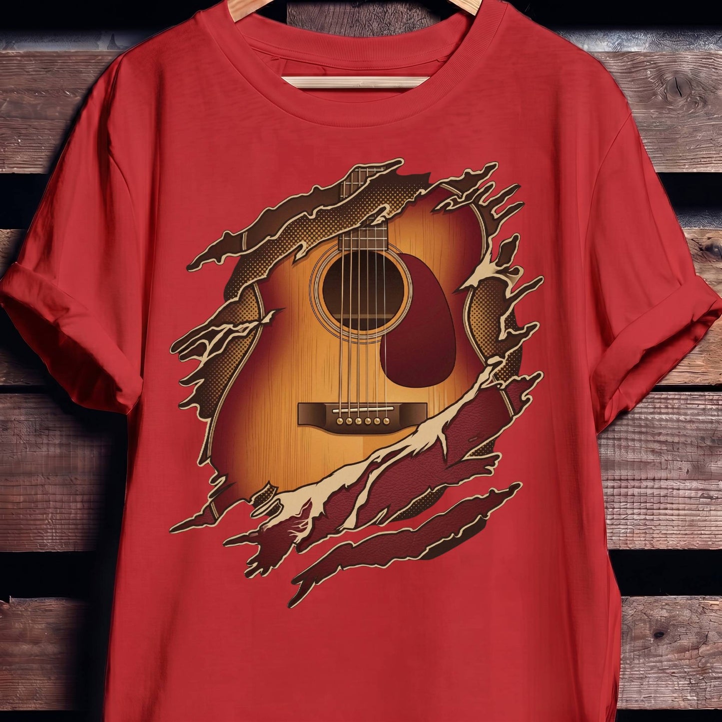 Torn Inside Acoustic Guitarist Tee