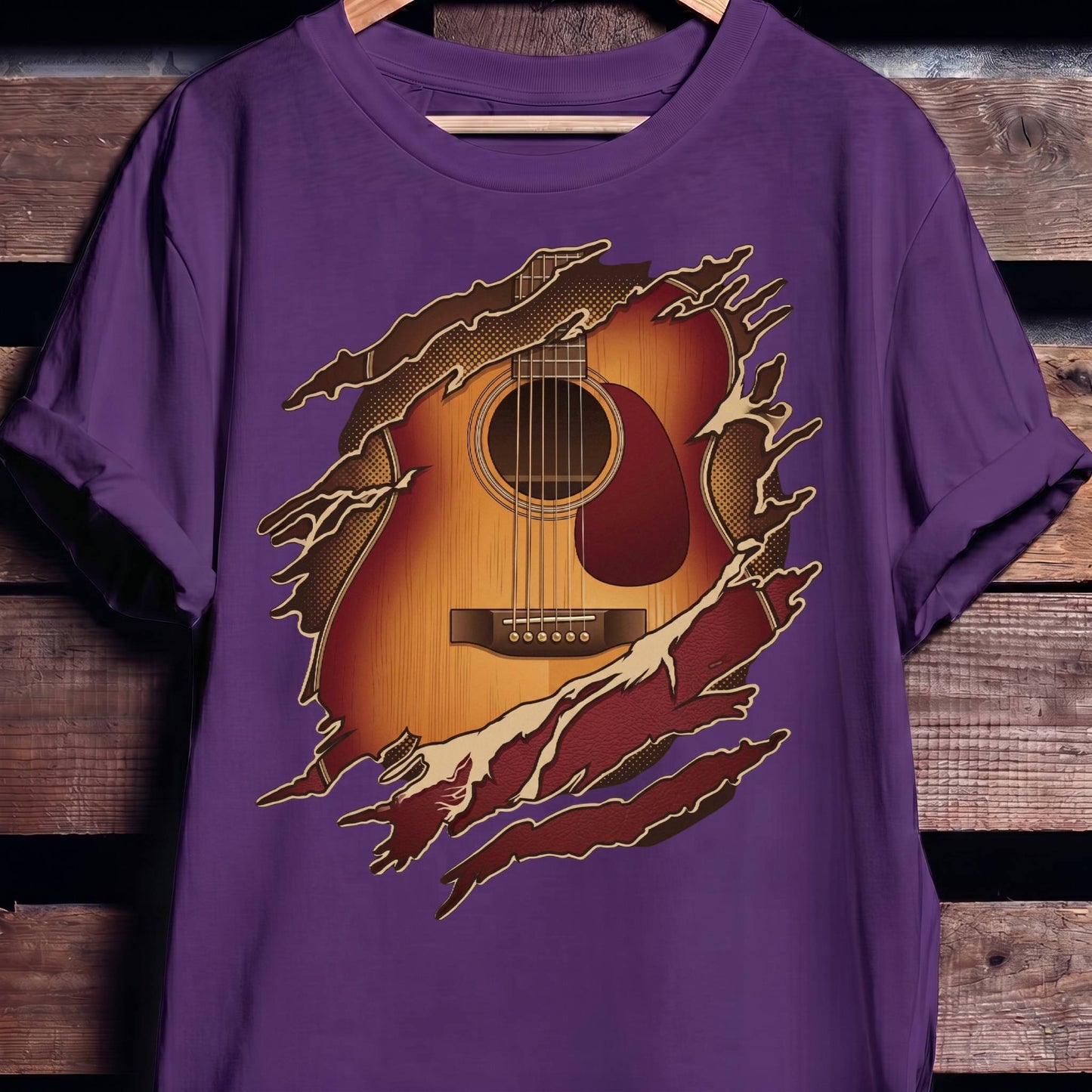 Torn Inside Acoustic Guitarist Tee
