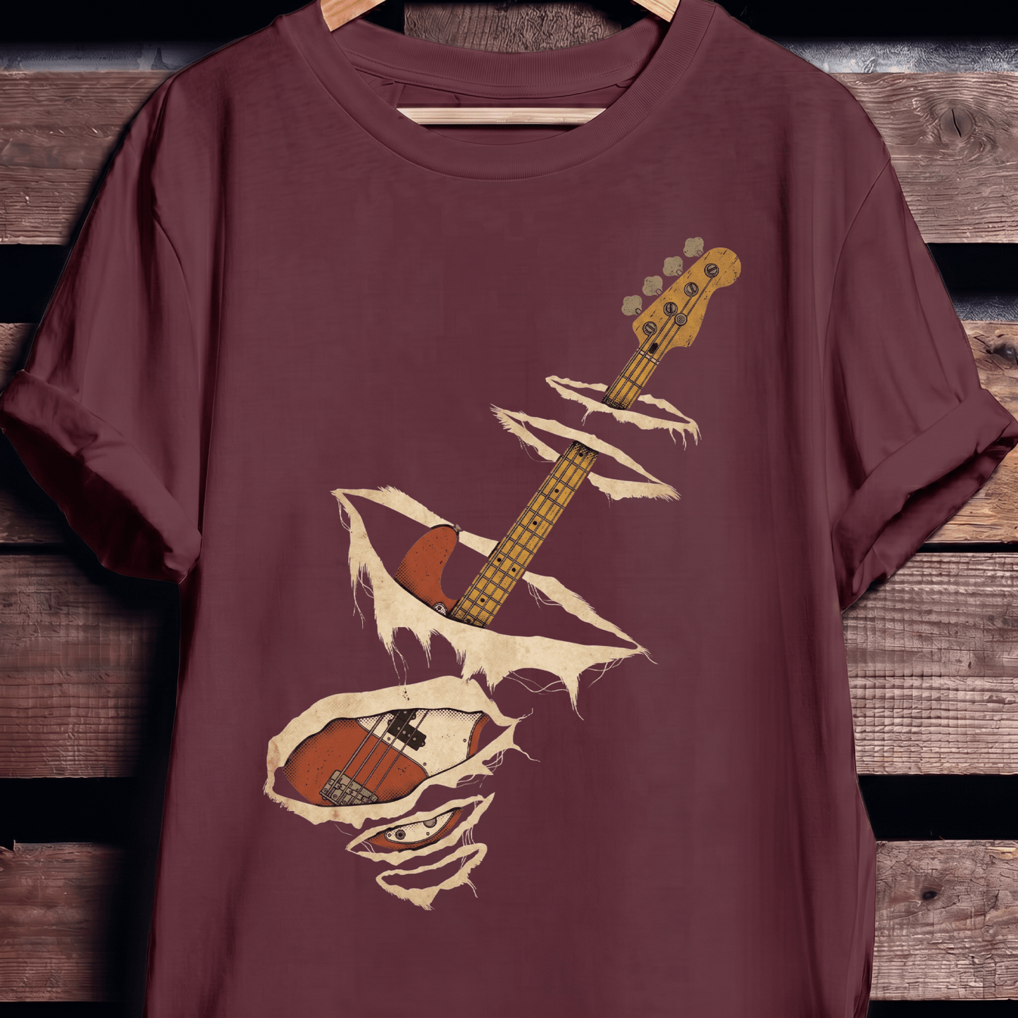 Torn Surface Bassist T-Shirt - The Music Frontiers