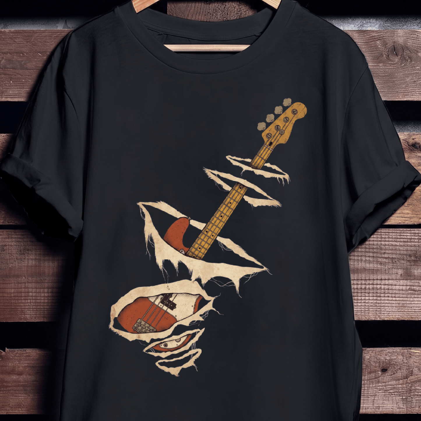 Torn Surface Bassist T-Shirt - The Music Frontiers