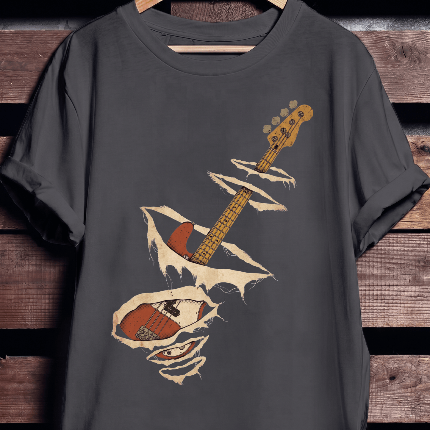 Torn Surface Bassist T-Shirt - The Music Frontiers