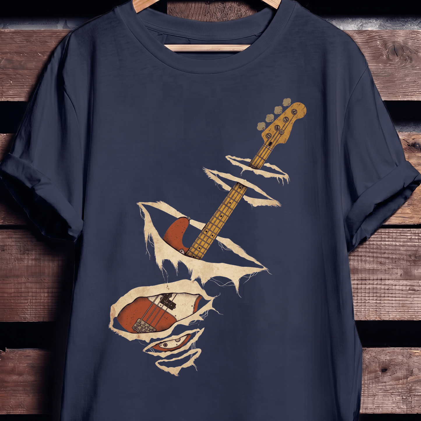 Torn Surface Bassist T-Shirt - The Music Frontiers