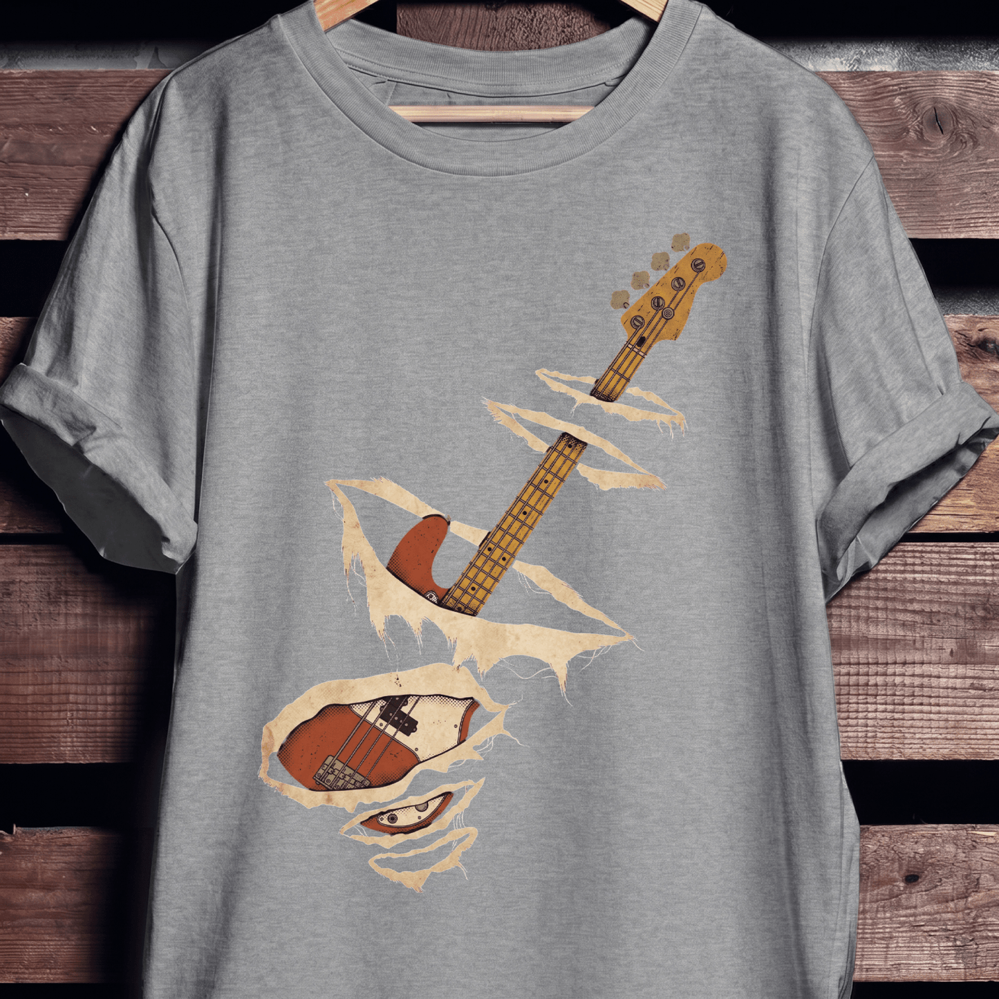 Torn Surface Bassist T-Shirt - The Music Frontiers