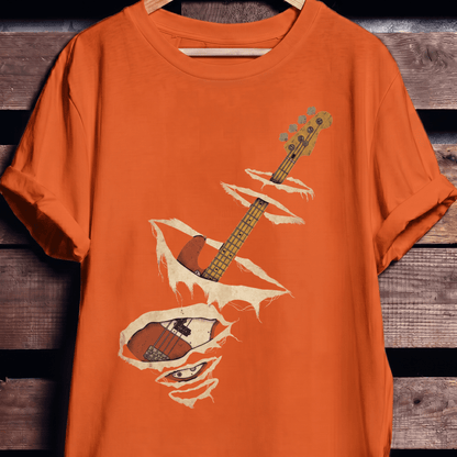 Torn Surface Bassist T-Shirt - The Music Frontiers