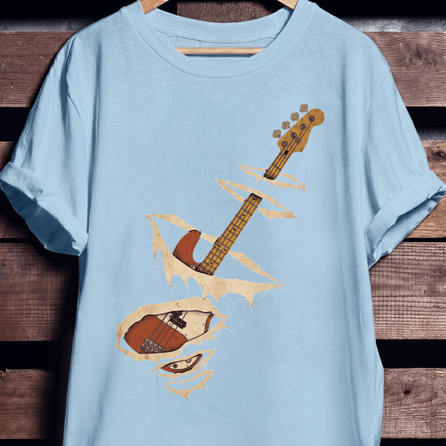 Torn Surface Bassist T-Shirt - The Music Frontiers