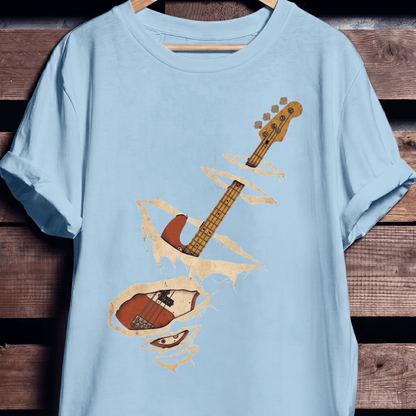 Torn Surface Bassist T-Shirt - The Music Frontiers