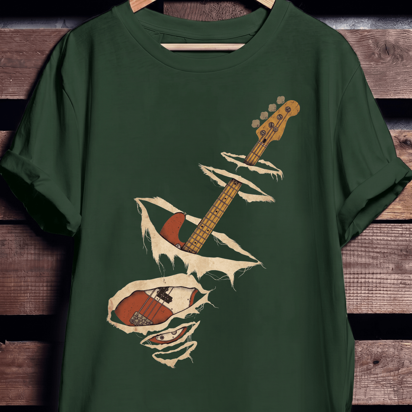 Torn Surface Bassist T-Shirt - The Music Frontiers