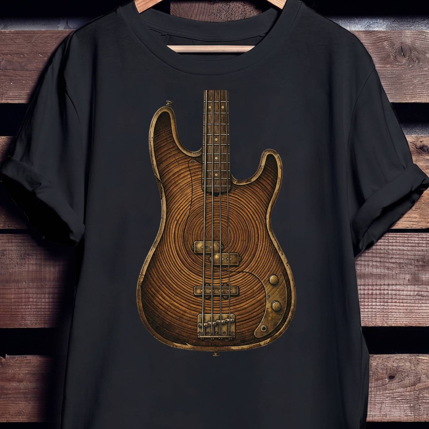 Tree Ring Bass Guitar Tee