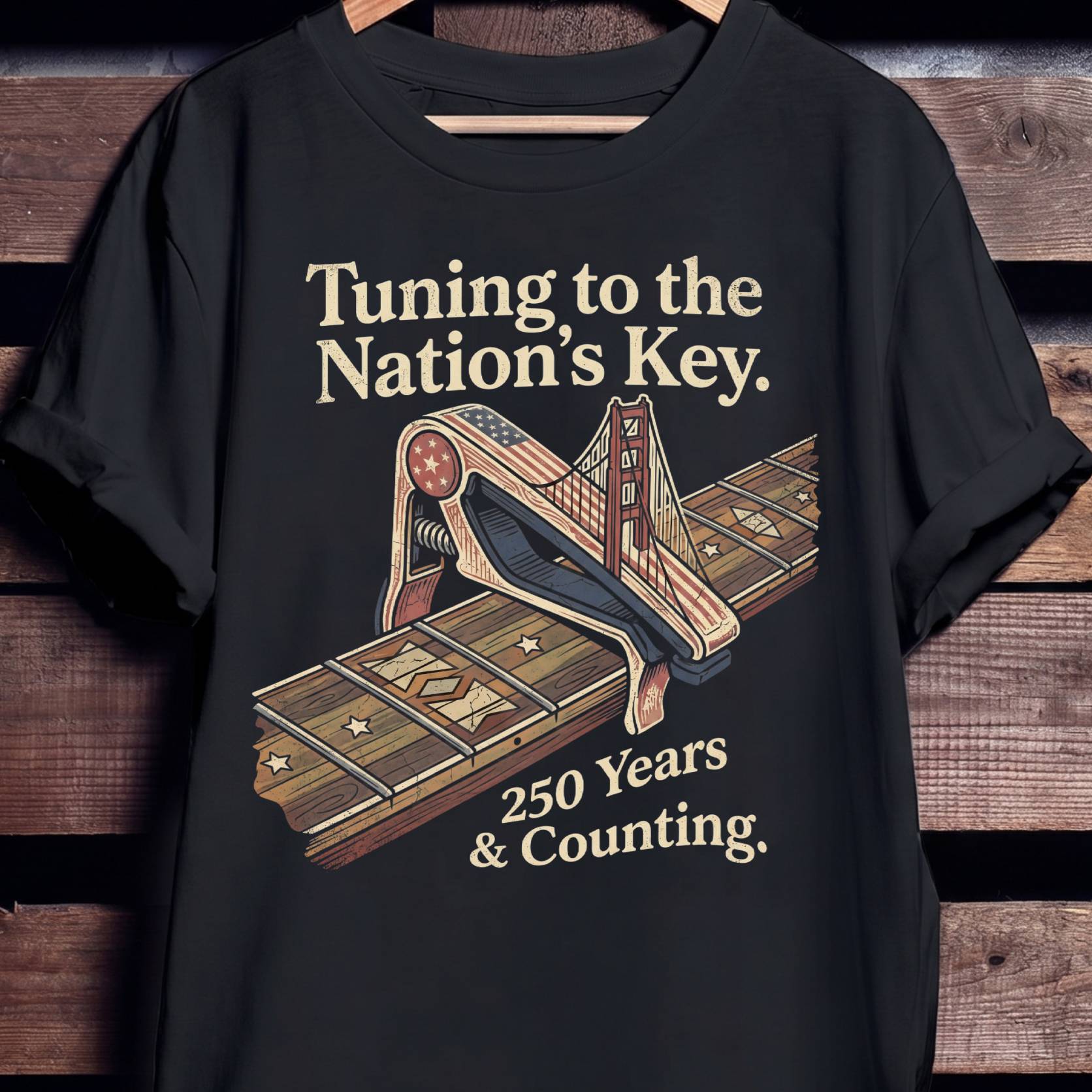 Tuning to the Nations Key Guitar Capo America 250th - The Music Frontiers