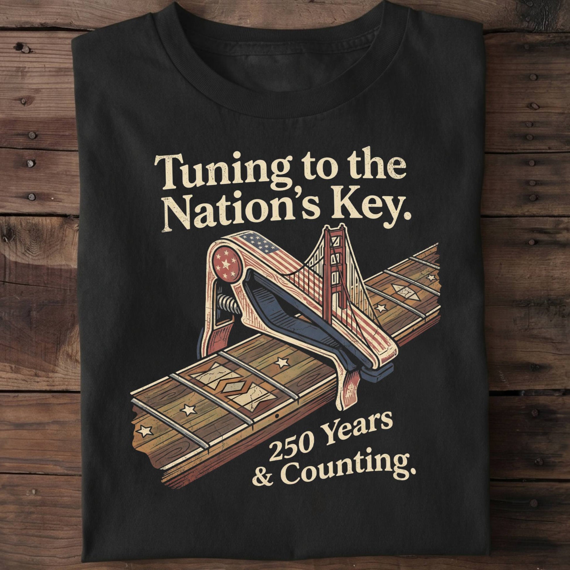 Tuning to the Nations Key Guitar Capo America 250th - The Music Frontiers