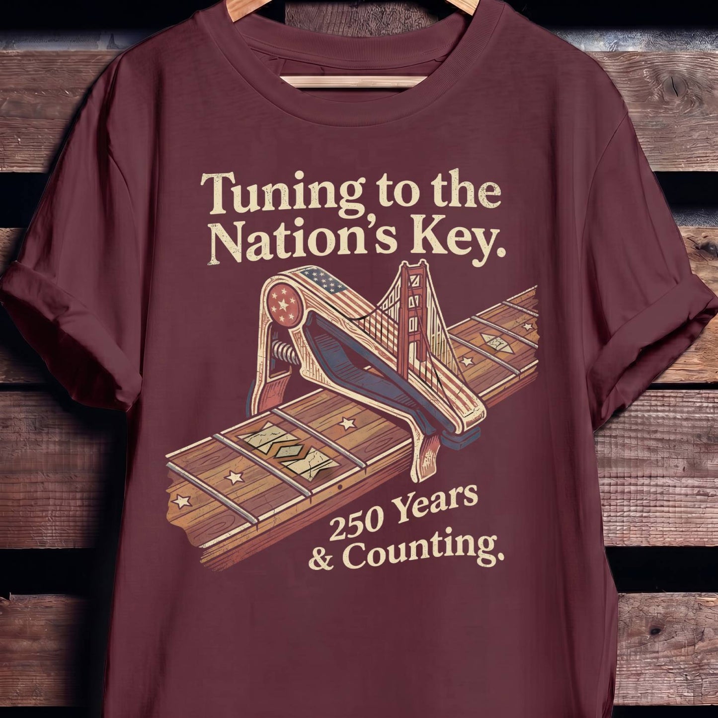 Tuning to the Nations Key Guitar Capo America 250th - The Music Frontiers
