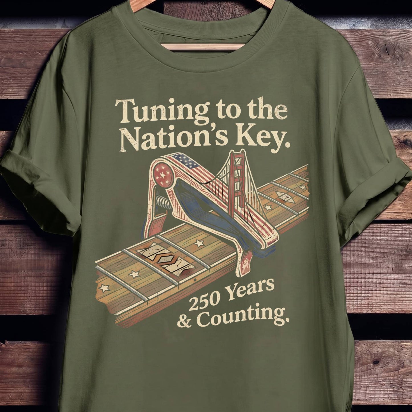 Tuning to the Nations Key Guitar Capo America 250th - The Music Frontiers