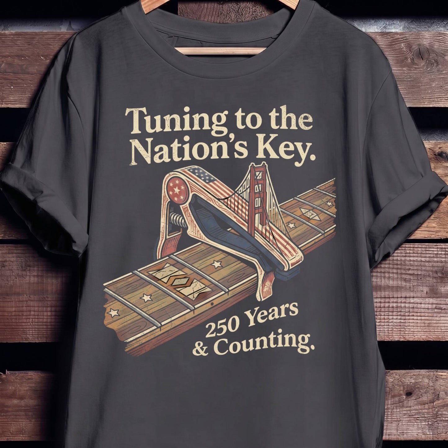 Tuning to the Nations Key Guitar Capo America 250th - The Music Frontiers