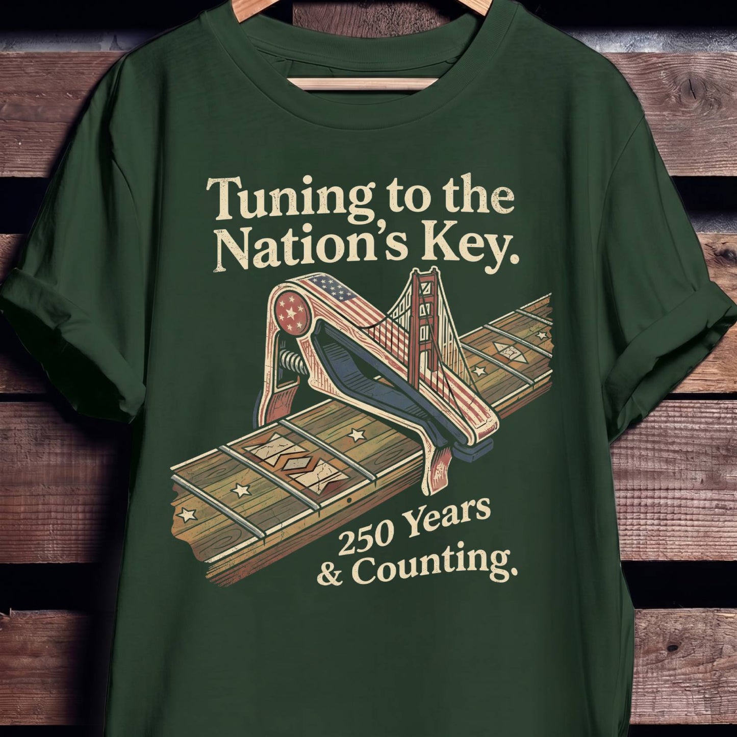 Tuning to the Nations Key Guitar Capo America 250th - The Music Frontiers