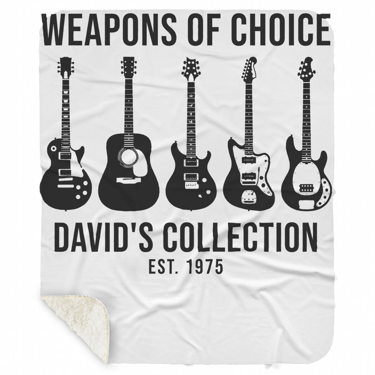 Custom Sherpa Blanket – Your Music Design - Sherpa blanket 50x60 with a personalized music design