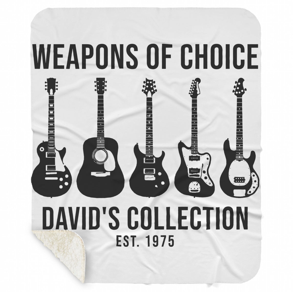 Custom Sherpa Blanket – Your Music Design - Sherpa blanket 50x60 with a personalized music design