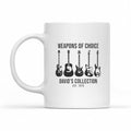 Custom Music Mug – Same Design as Your Shirt - White mug, handle left with a personalized music design
