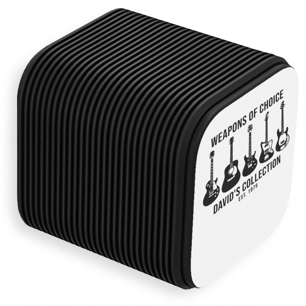 Custom Bluetooth Speaker – Your Music Design - Mini speaker 3/4 view with a personalized music design