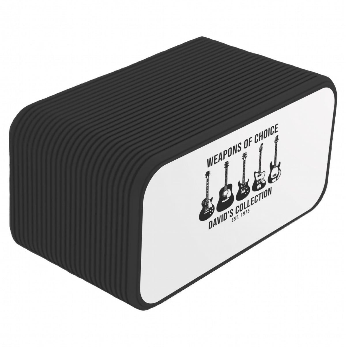 Custom Bluetooth Speaker – Your Music Design - 6W speaker 3/4 view with a personalized music design