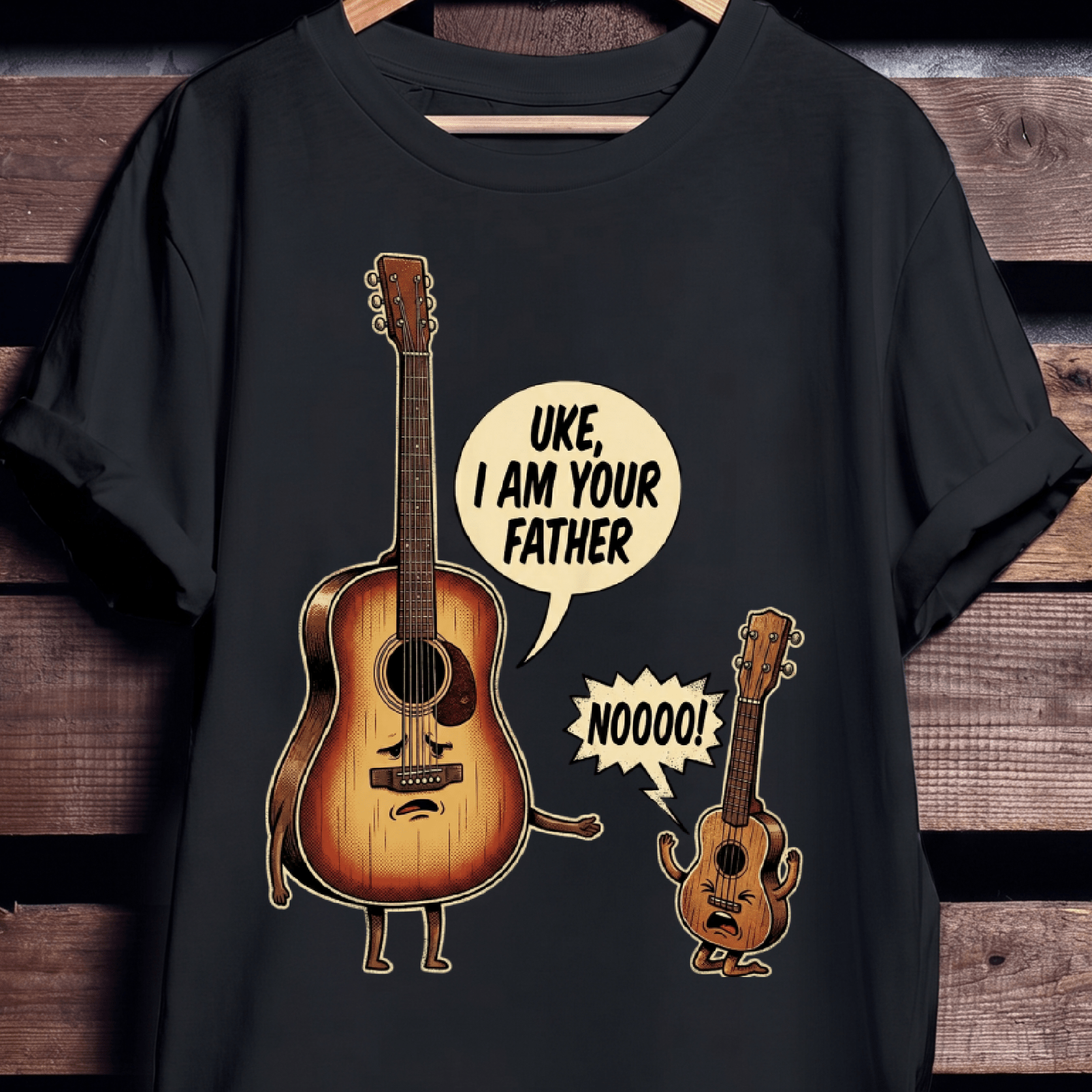 "Uke, I Am Your Father" Guitar Tee — Hilarious Musician Shirt - The Music Frontiers