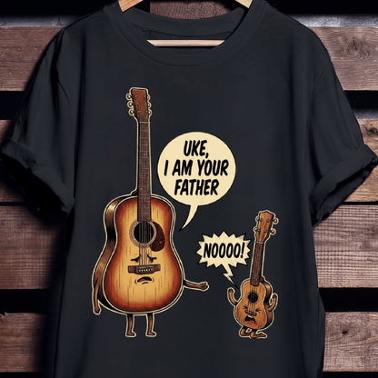 "Uke, I Am Your Father" Guitar Tee — Hilarious Musician Shirt - The Music Frontiers