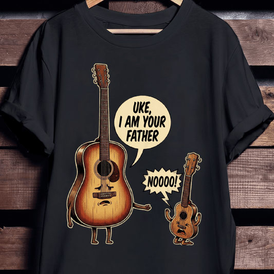 "Uke, I Am Your Father" Guitar Tee — Hilarious Musician Shirt - The Music Frontiers