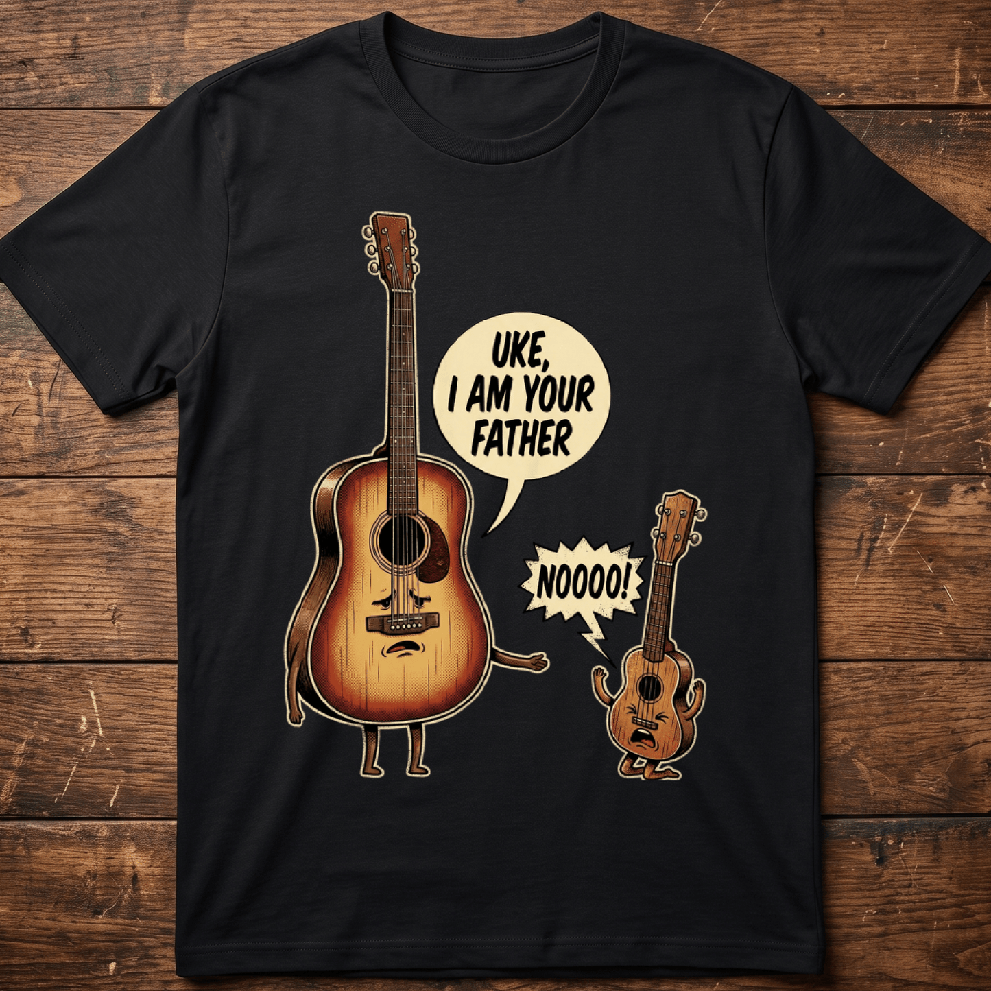 "Uke, I Am Your Father" Guitar Tee — Hilarious Musician Shirt - The Music Frontiers
