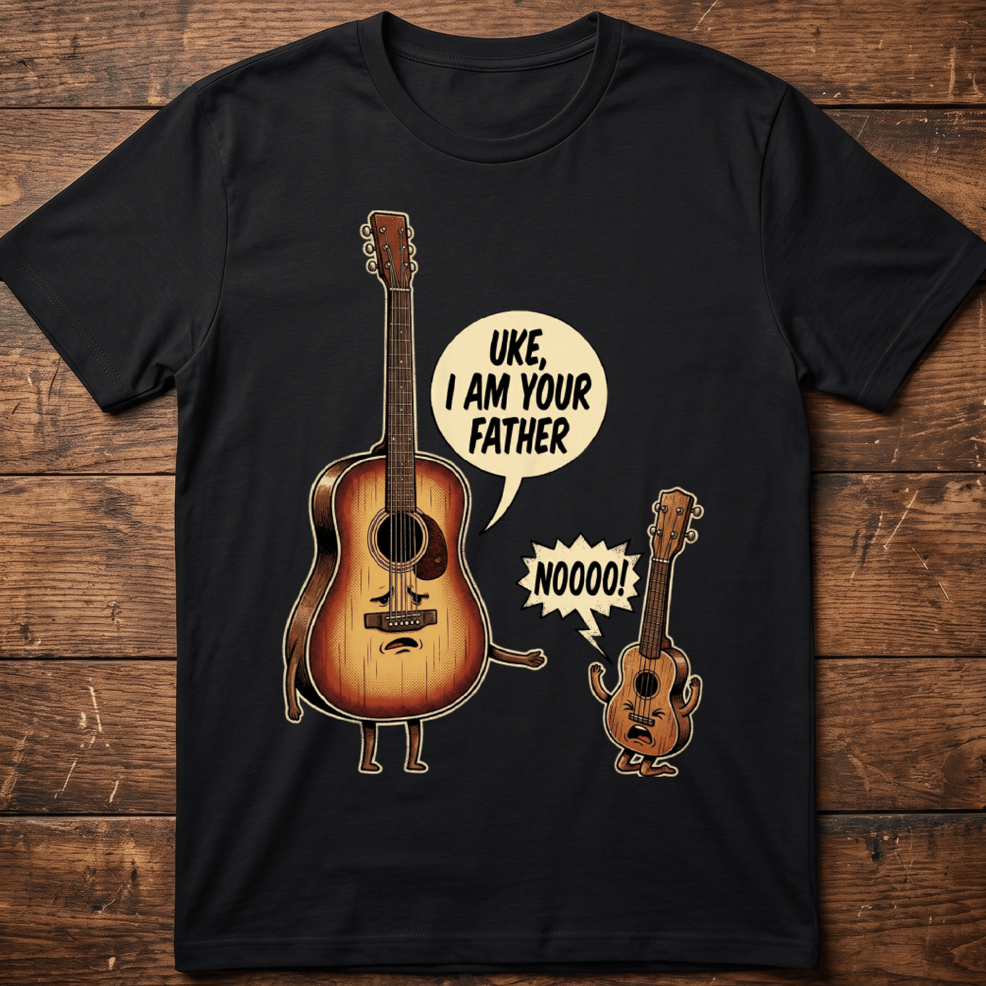 "Uke, I Am Your Father" Guitar Tee — Hilarious Musician Shirt - The Music Frontiers