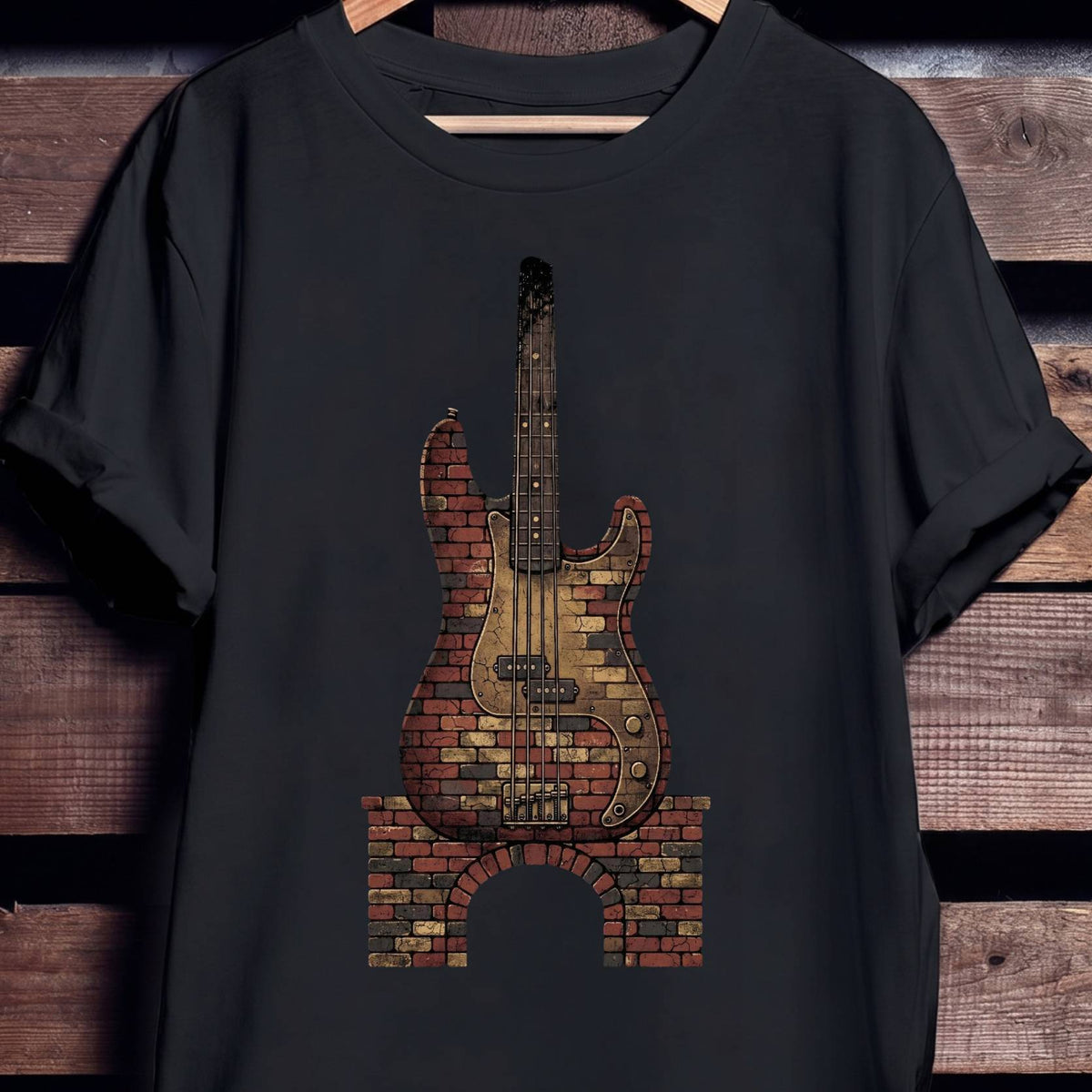 Urban Brick Wall Bass Guitar