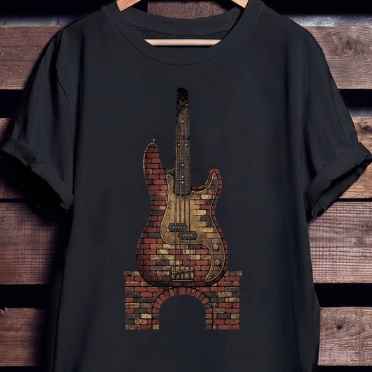 Urban Brick Wall Bass Guitar Tee - Unisex Standard T-Shirt