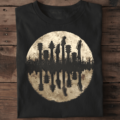 Vintage Guitar Forest Reflection T-shirt - The Music Frontiers