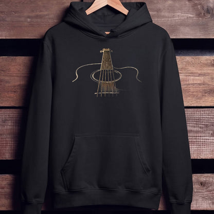 Vintage Artistic Acoustic Guitar Perspective T-Shirt - Unisex Standard Hoodie