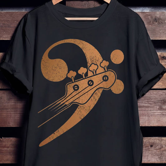 Vintage Bass Clef Headstock Tee - Unisex Standard T-Shirt