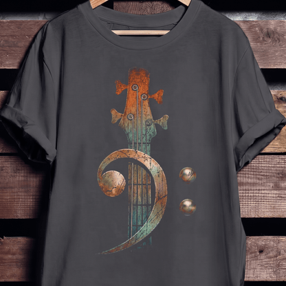 Vintage Bass Clef Headstock Tee - The Music Frontiers