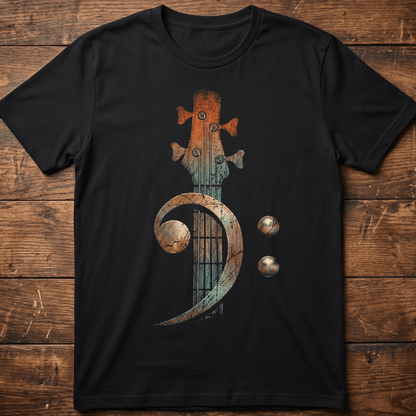 Vintage Bass Clef Headstock Tee - The Music Frontiers