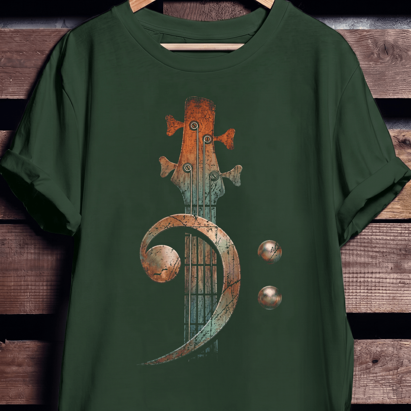Vintage Bass Clef Headstock Tee - The Music Frontiers