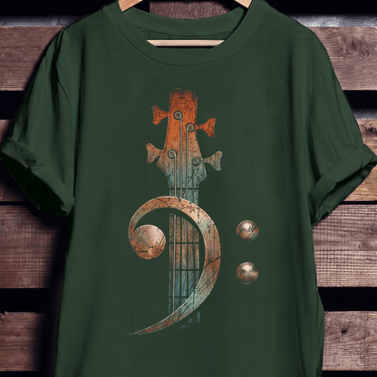 Vintage Bass Clef Headstock Tee - The Music Frontiers