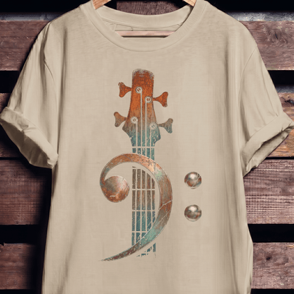 Vintage Bass Clef Headstock Tee - The Music Frontiers