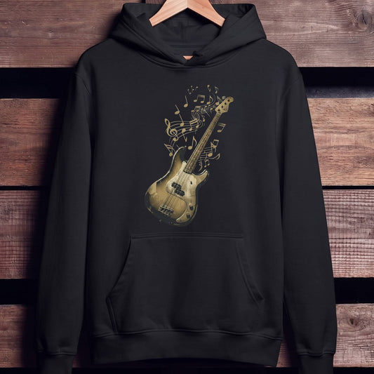 Vintage Bass Guitar Music Notes