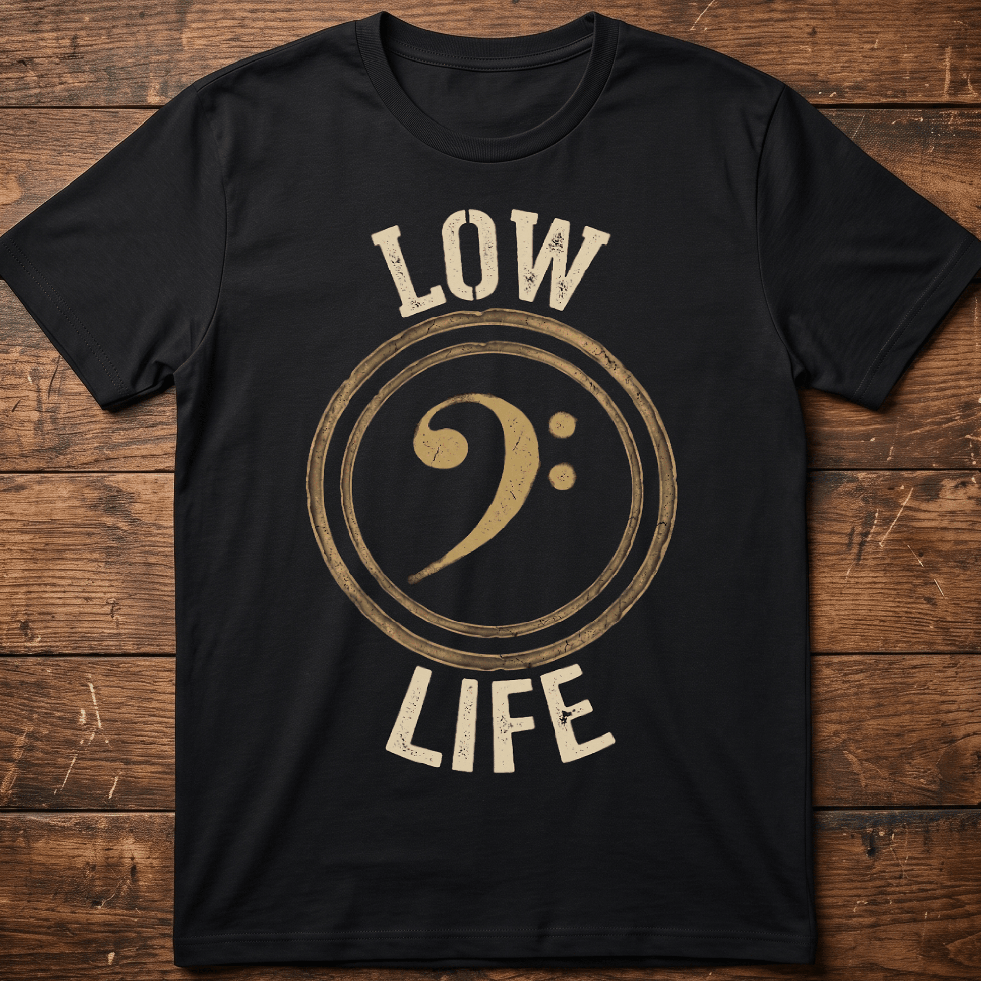 Low Life Bass Clef Tee - The Music Frontiers