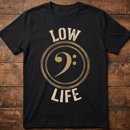 Low Life Bass Clef Tee - The Music Frontiers