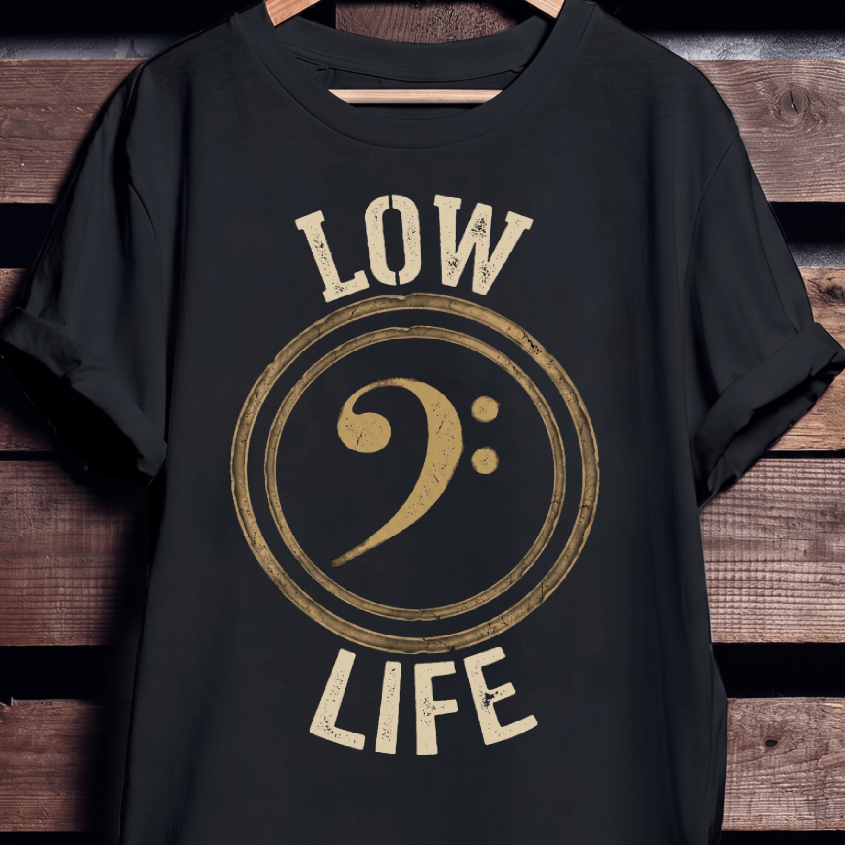 Low Life Bass Clef Tee - The Music Frontiers